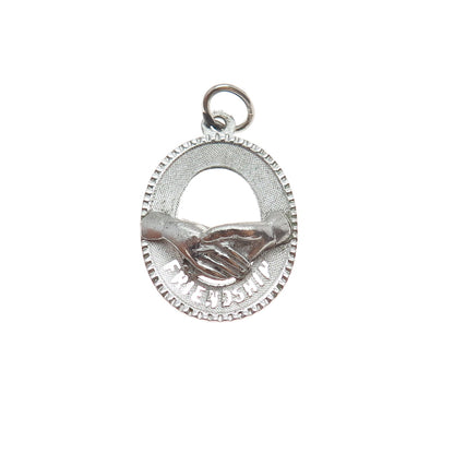 MARC MERCY 925 Sterling Silver Vintage Friendship Charm Pendant
