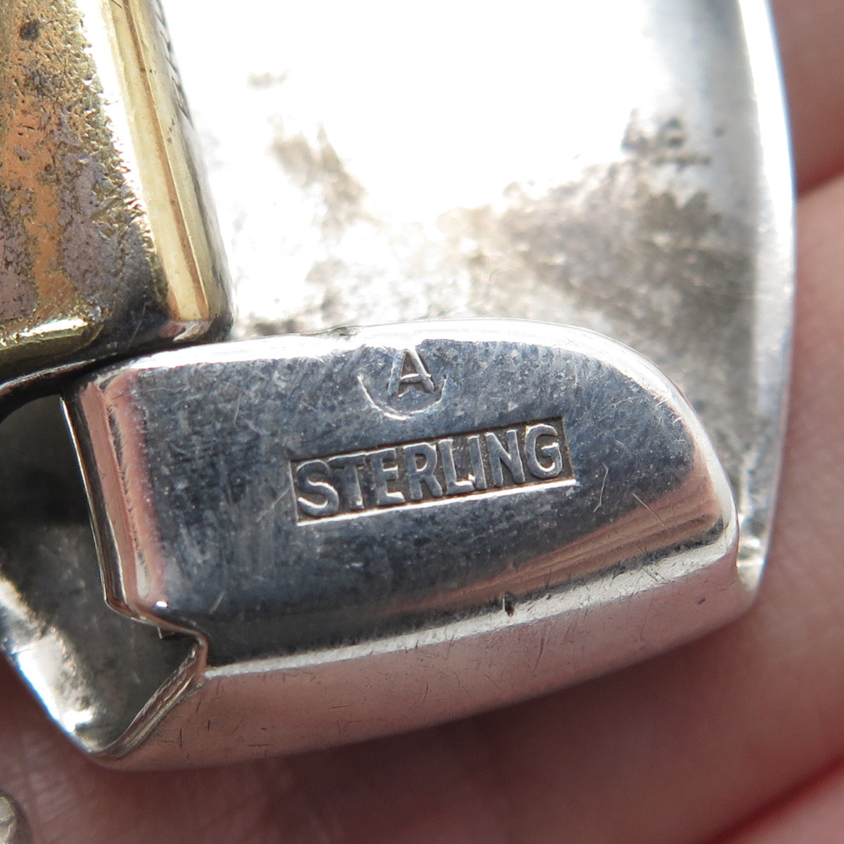 HICKOK Sterling Silver Antique Beltogram Pocket Watch Belt Buckle & Loop Chain