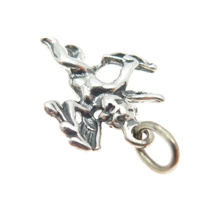 925 Sterling Silver Vintage Cupid Charm Pendant