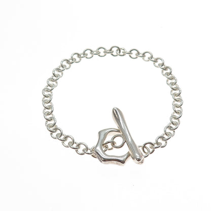 WHITNEY KELLY 925 Sterling Silver Vintage Rolo Link Bracelet 7"