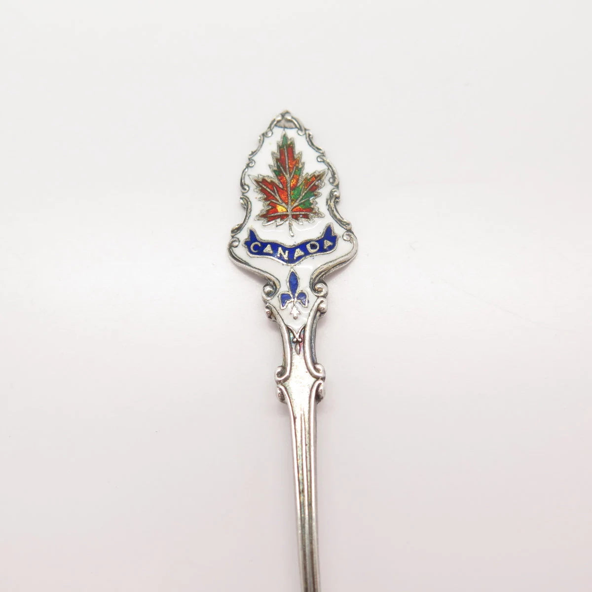 925 Sterling Silver Vintage Colrful Enamel "Canada Montreal" Spoon