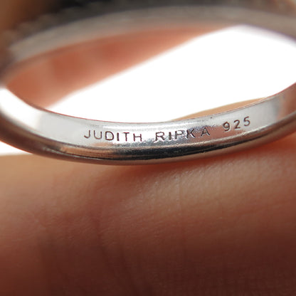 JUDITH RIPKA 925 Sterling Silver Band Ring Size 8.25