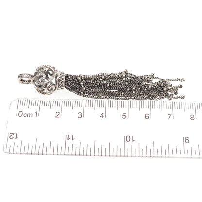 Pandora 925 Sterling Silver C Z Oriental Large Tassel Pave Dangle Charm