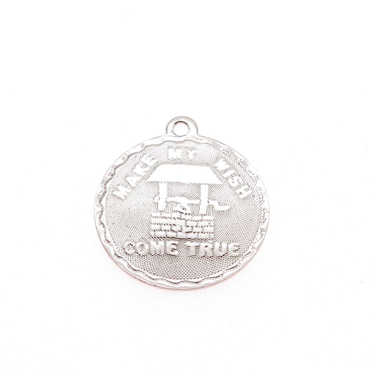 925 Sterling Silver Vintage Make My Wish Come True Well Charm Pendant