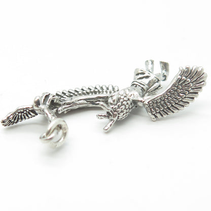 925 Sterling Silver Vintage Indian Chief Eagle Tribal Charm Pendant