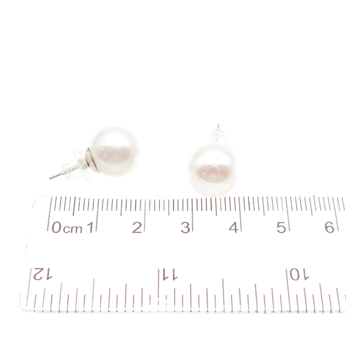 925 Sterling Silver Faux Pearl Stud Earrings