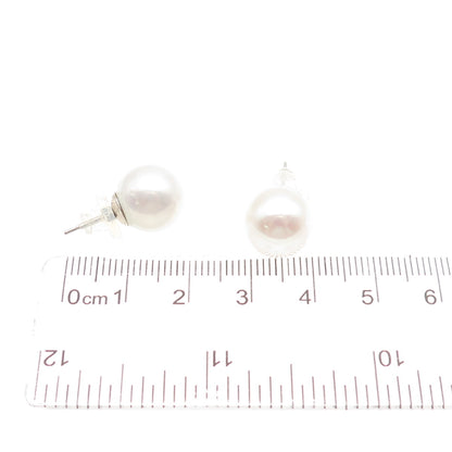925 Sterling Silver Faux Pearl Stud Earrings