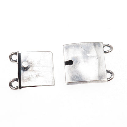 925 Sterling Silver Vintage Mexico Bracelet / Necklace Box Lock Clasp