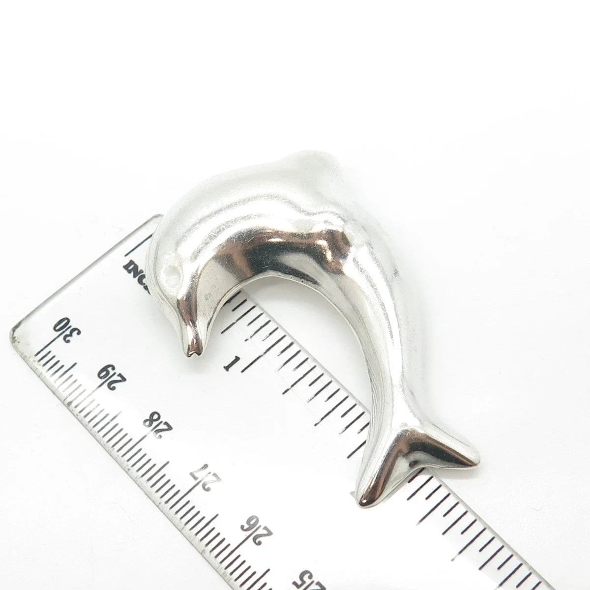 925 Sterling Silver Vintage Mexico Friendly Dolphin Pin Brooch