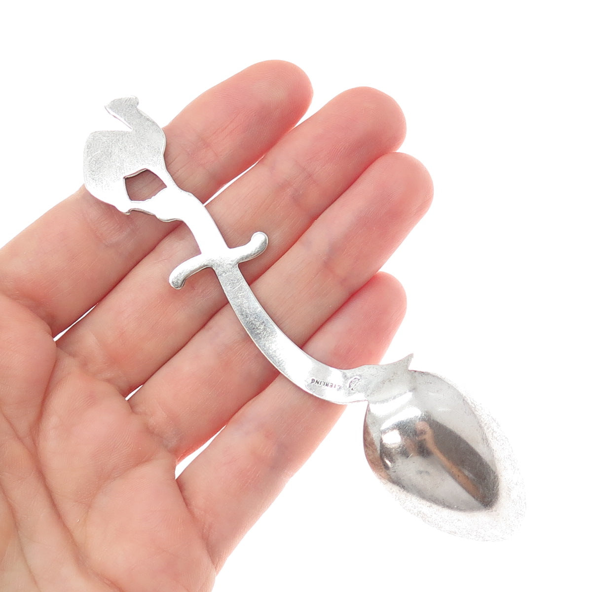 925 Sterling Silver Antique Art Deco Mystic Shrine Pilgrim Masonic Coffee Spoon