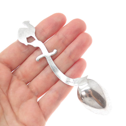 925 Sterling Silver Antique Art Deco Mystic Shrine Pilgrim Masonic Coffee Spoon