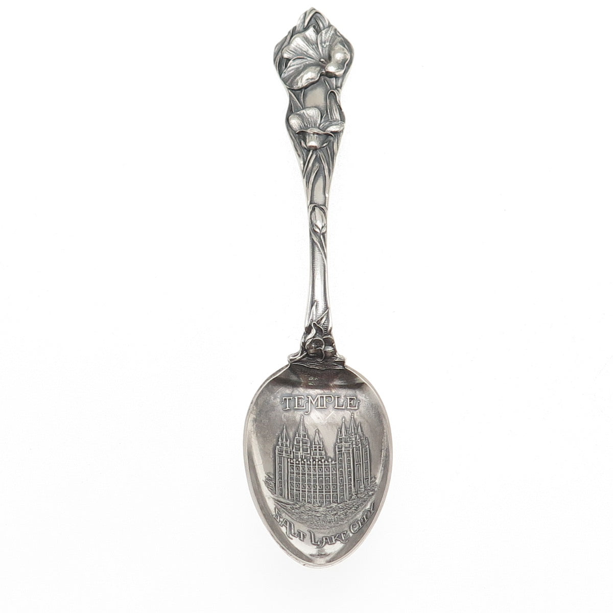 Watson 925 Sterling Silver Antique Art Deco Salt Lake City Temple Coffee Spoon