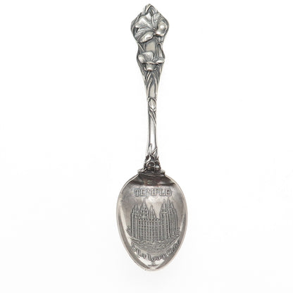 Watson 925 Sterling Silver Antique Art Deco Salt Lake City Temple Coffee Spoon