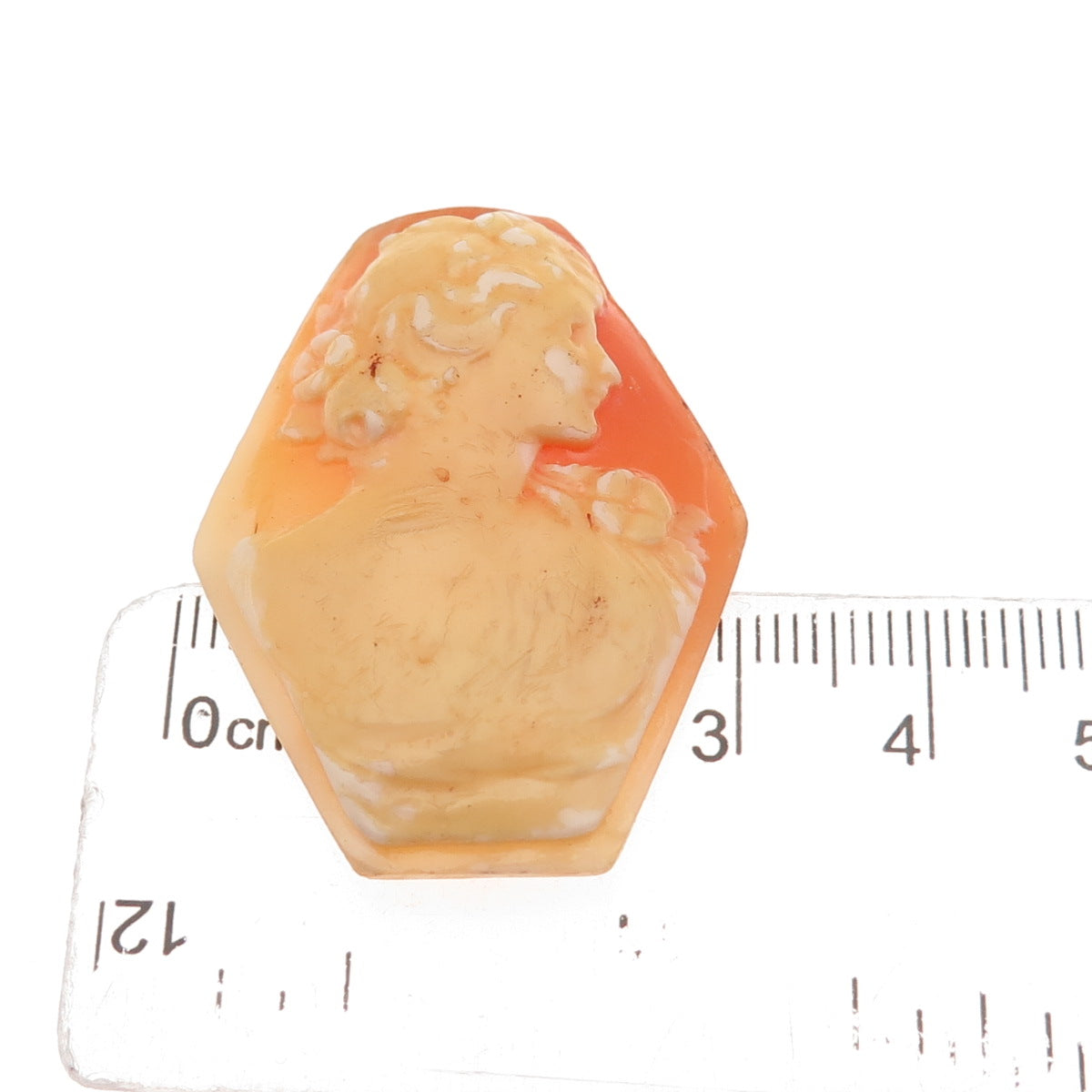 Antique Art Deco Real Mother-of-Pearl Carved Lady Cameo