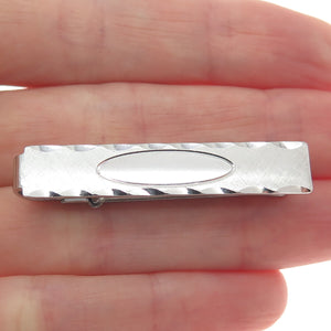 ANSON 925 Sterling Silver Antique Textured Tie Clip