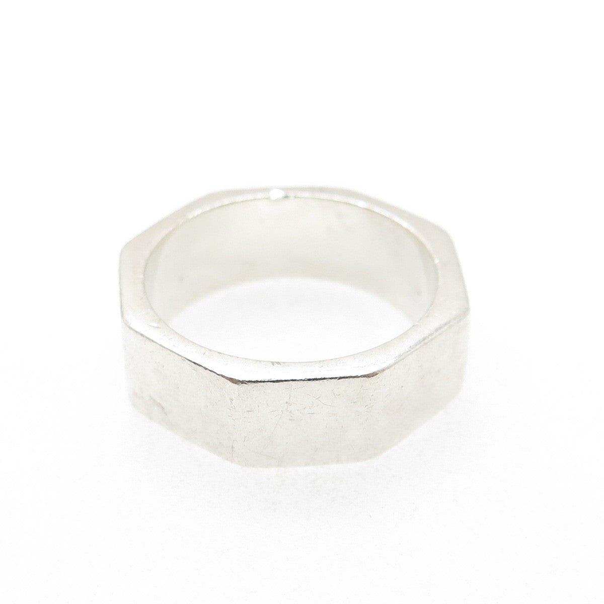 925 Sterling Silver Vintage Screw Nut Band Ring Size 9.25