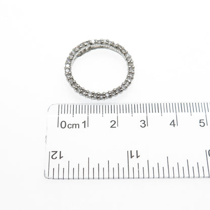925 Sterling Silver Round-Cut C Z Circle of Life Slide Pendant