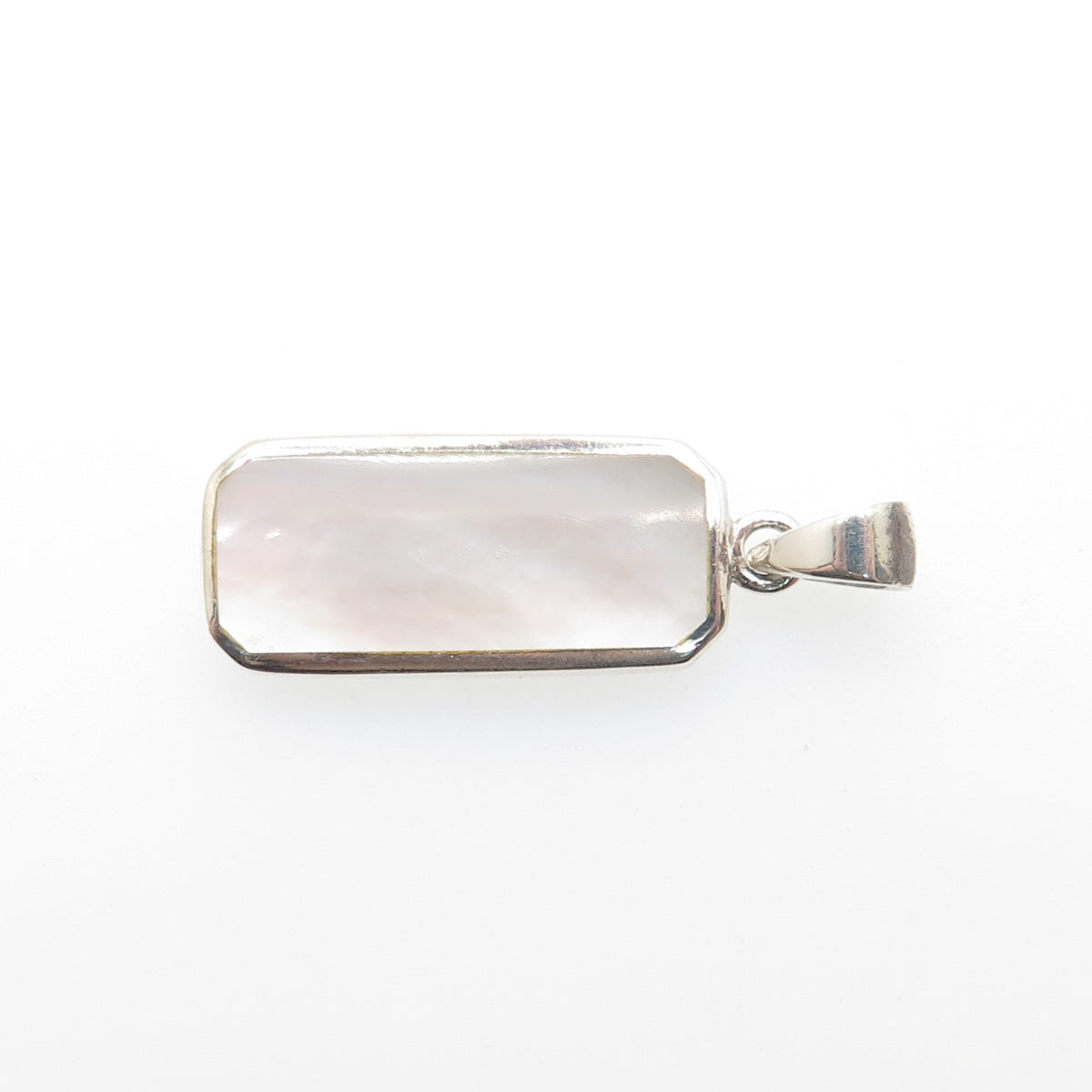 CHARLES WINSTON 925 Sterling Silver Vintage Real MOP Charm Pendant