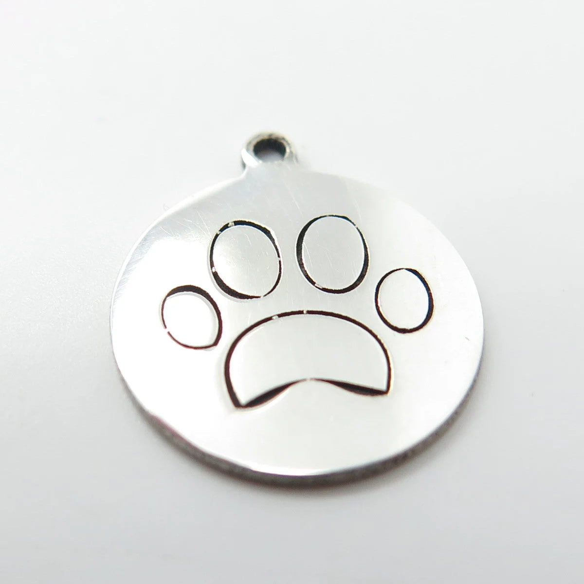 925 Sterling Silver USA Two In Town Paw Charm Pendant