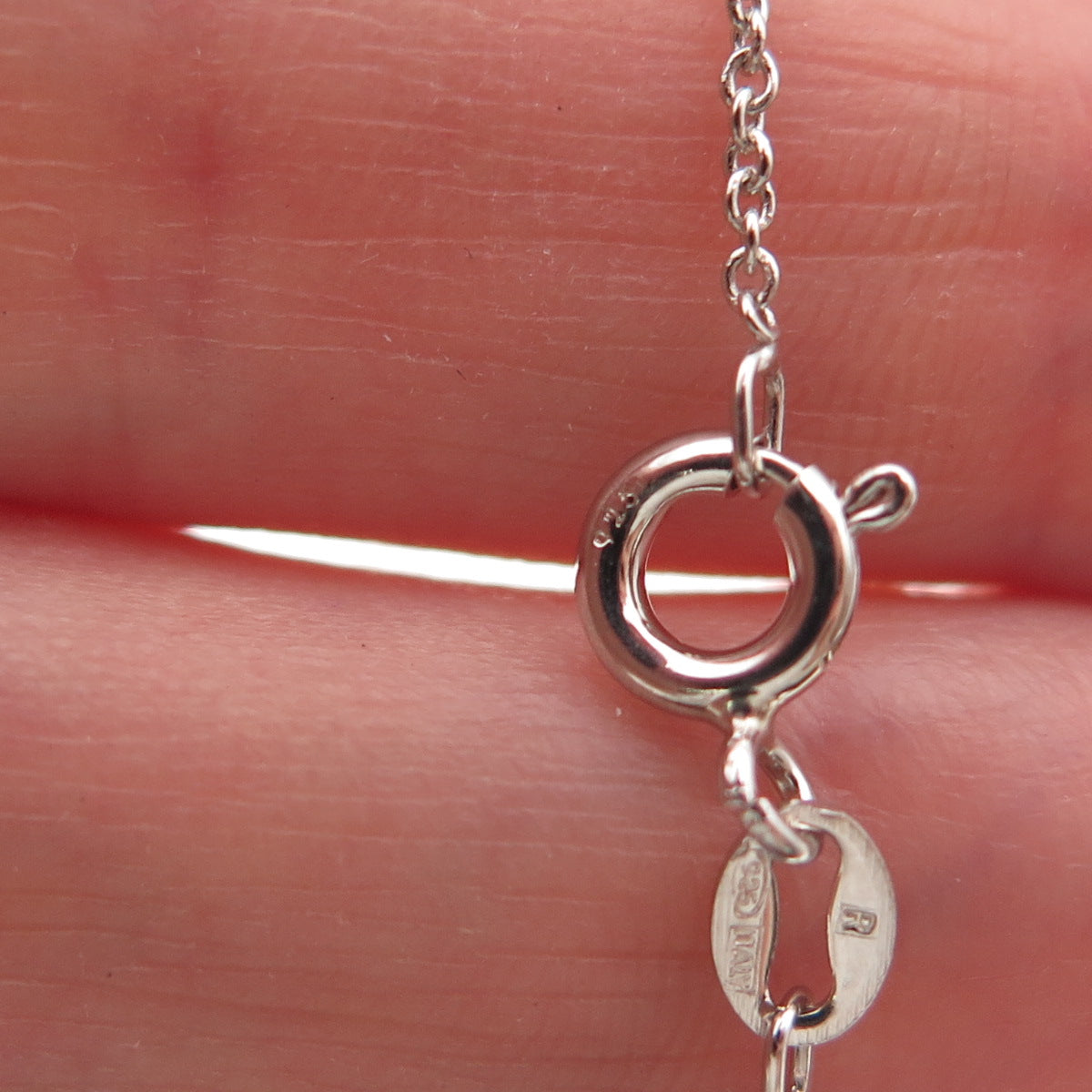 925 Sterling Silver Round-Cut C Z Graduated Drop Cable Chain Necklace 18"