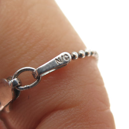 SLV Sadye L Vassil 925 Sterling 14K Gold Real Amethyst Beaded Chain Necklace 16"