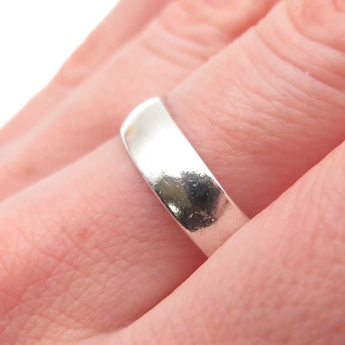 925 Sterling Silver Vintage Classic Wedding Band Ring Size 9.25