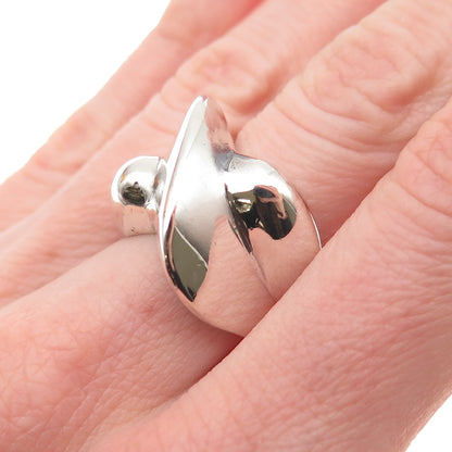 JAD Gioia Clavenzani & Ivano Ghinelli Sterling Vintage X-Shape Ring Size 6.75
