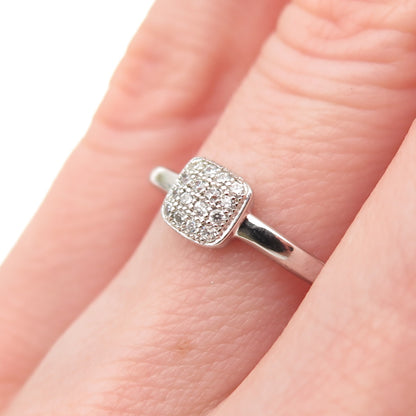 925 Sterling Silver Round-Cut C Z Engagement Ring Size 6