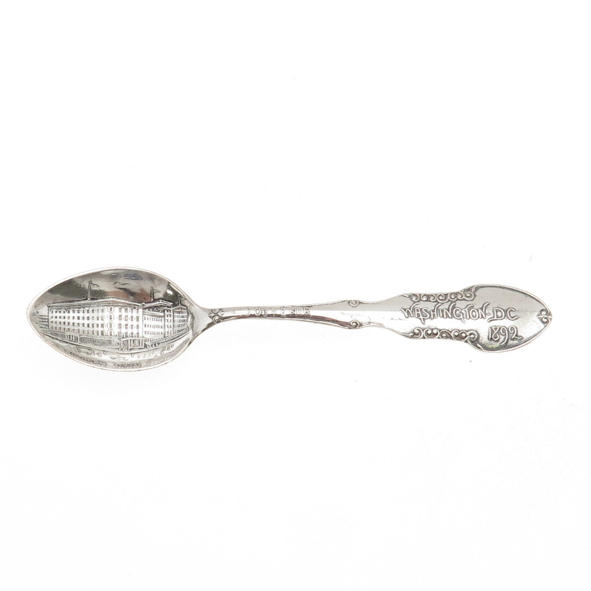 925 Sterling Silver Antique Art Deco Washington DC Coffee Spoon