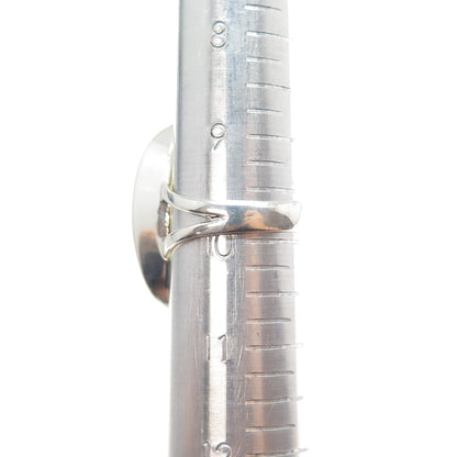925 Sterling Silver Vintage Real Green Agate Modernist Ring Size 10
