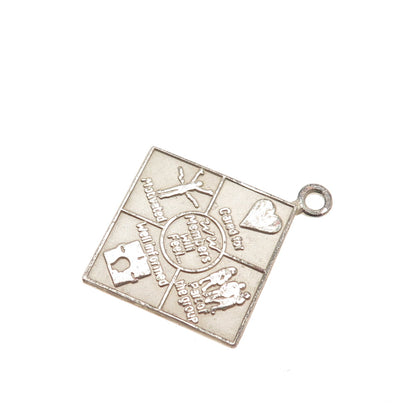 925 Sterling Silver Vintage Members Will Feel Inspirational Charm Pendant