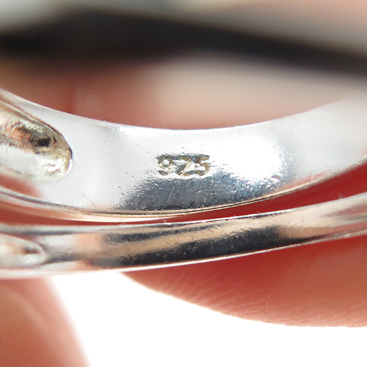 925 Sterling Silver Vintage Crisscross Interlocked Band Ring Size 8