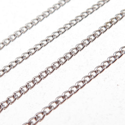 Caco 925 Sterling Silver Vintage Curb Chain Necklace 24"