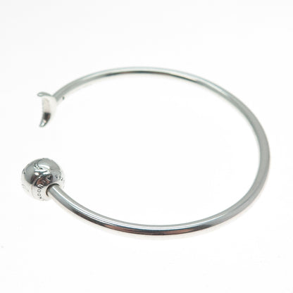 PANDORA Sterling Silver Crescent & Star Screw-Off Ball Adjustable Bracelet 6.75"
