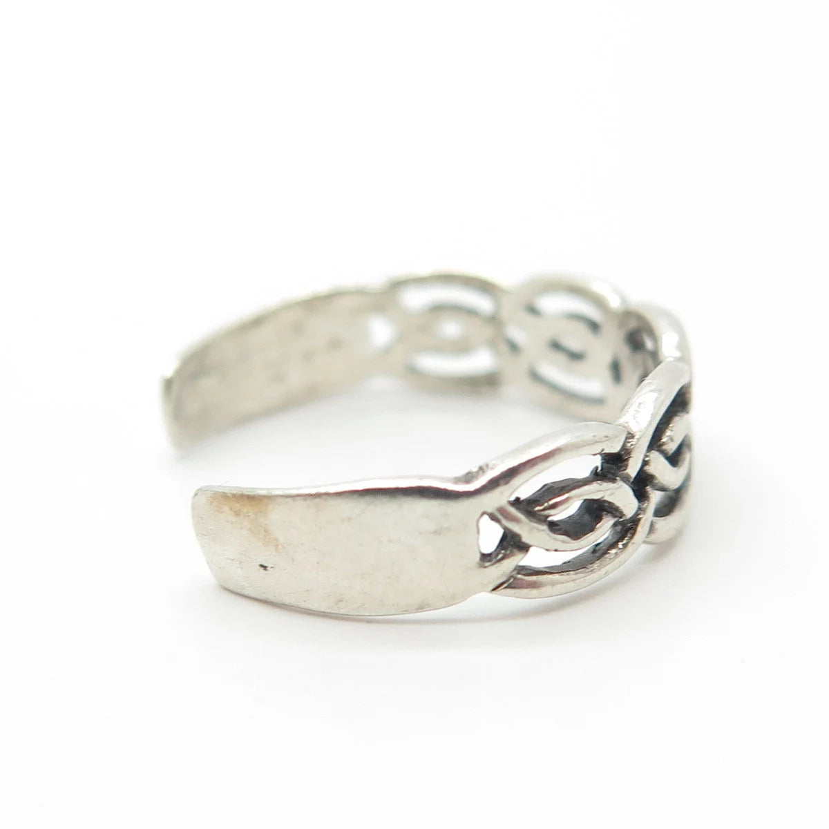 925 Sterling Silver Vintage Celtic Adjustable Ring Size 6