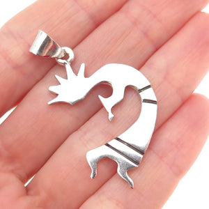 Old Pawn 925 Sterling Silver Vintage Southwestern Kokopelli Tribal Charm Pendant