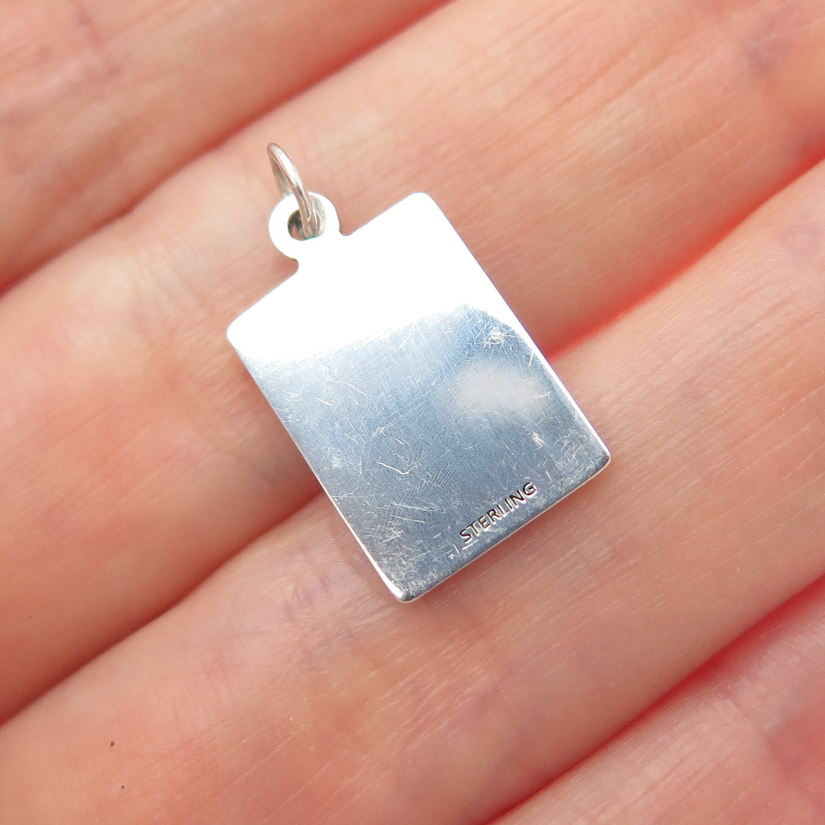925 Sterling Silver Enamel The Last Thing On My Mind Minimalist Charm Pendant