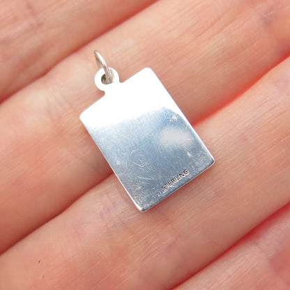 925 Sterling Silver Enamel The Last Thing On My Mind Minimalist Charm Pendant