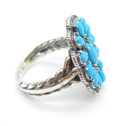 CAROLYN POLLACK & AMERICAN WEST Old Pawn Sterling Turquoise Ring Size 10.25