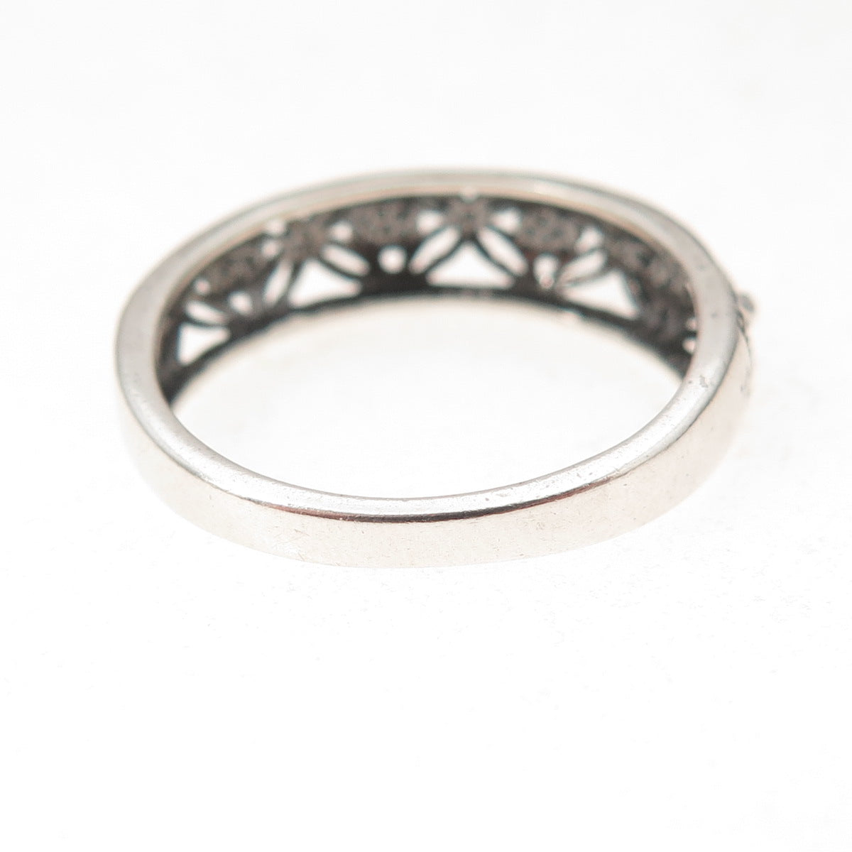 RJ Graziano 925 Sterling Silver Vintage Filigree Oxidized Ring Size 8