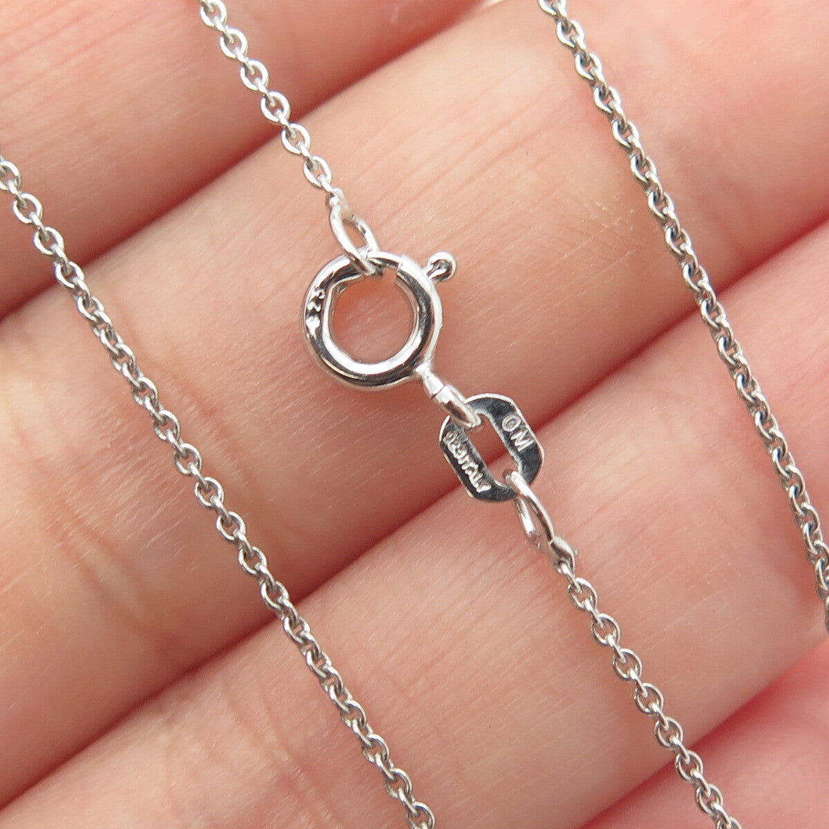 925 Sterling Silver Round-Cut C Z Heart Cable Chain Necklace 16"