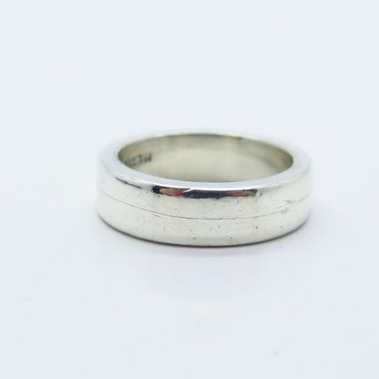 925 Sterling Silver Vintage Mexico Classic Band Ring Size 5.25