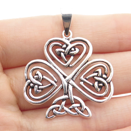 925 Sterling Silver Vintage Celtic Cross Pendant