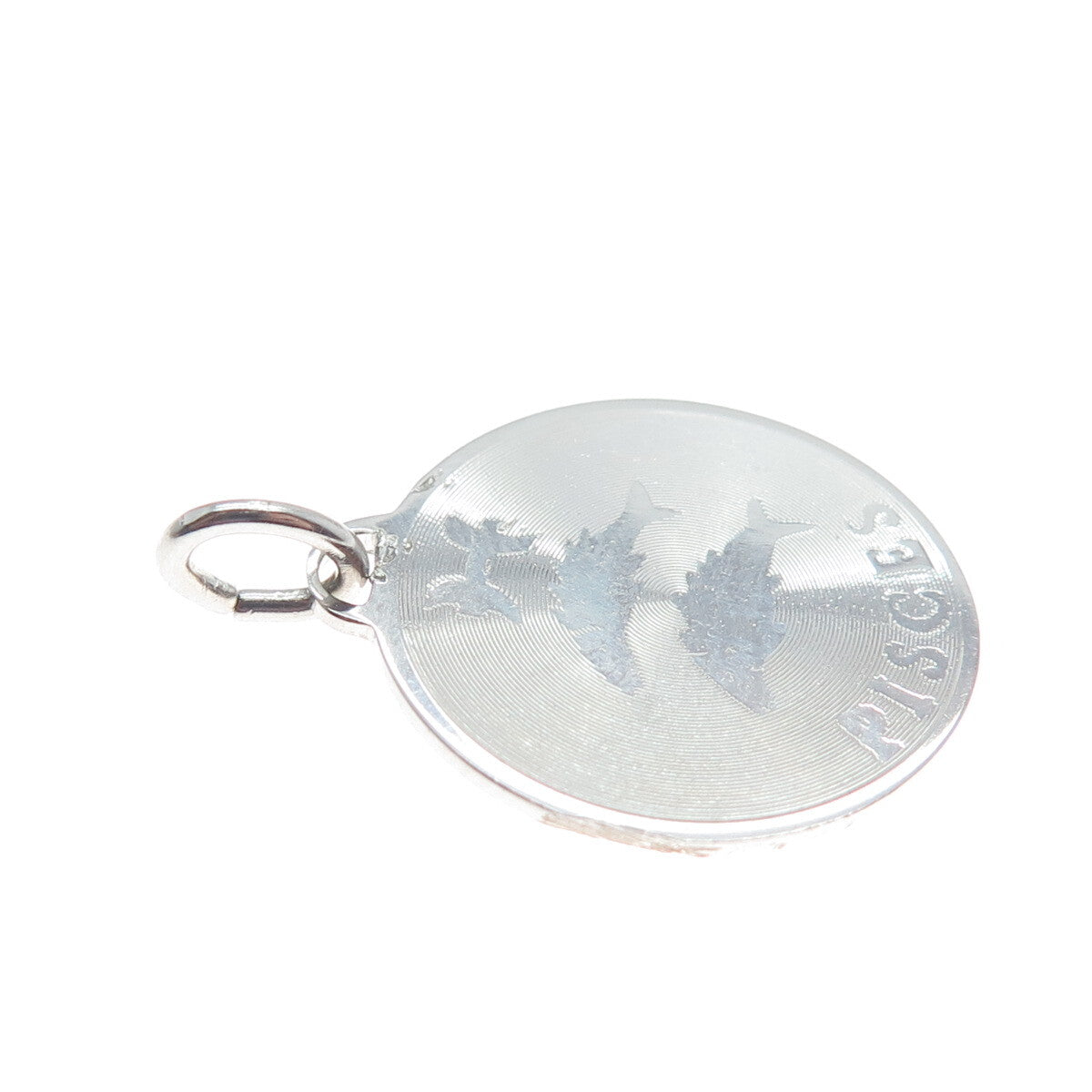 A & Z 925 Sterling Silver Vintage Pisces Zodiac Sign Minimalist Charm Pendant