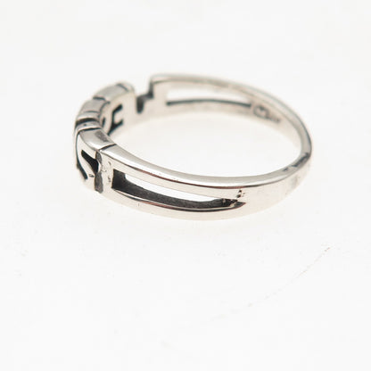 925 Sterling Silver Vintage Jesus Oxidized Name Ring Size 5.5