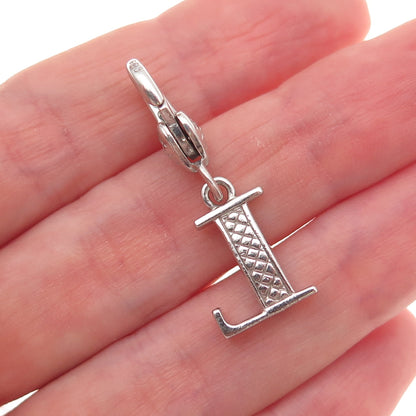Judith Ripka 925 Sterling Silver C Z Letter L Initial Lobster Lock Charm Pendant