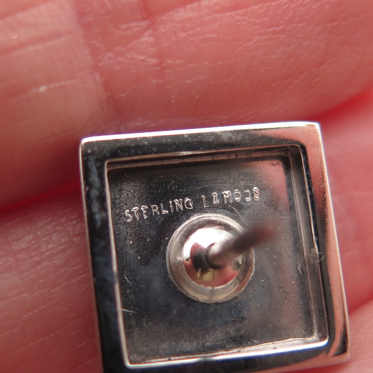 LAMODE 925 Sterling Silver Vintage Diamond-Cut North Star Lapel Pin