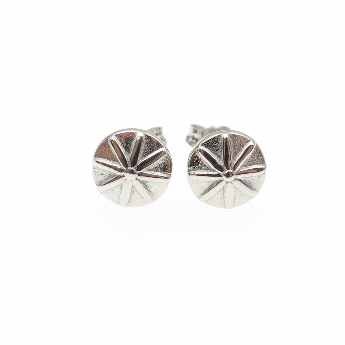 925 Sterling Silver Flower / Umbrella Stud Earrings
