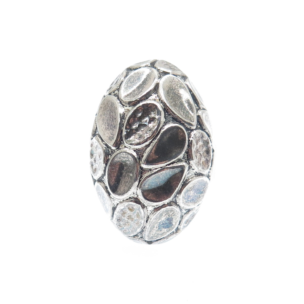 NINOS CHAMMO 925 Sterling Silver Vintage Mexico Modernist Petal Dome Ring Size 8