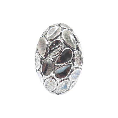 NINOS CHAMMO 925 Sterling Silver Vintage Mexico Modernist Petal Dome Ring Size 8